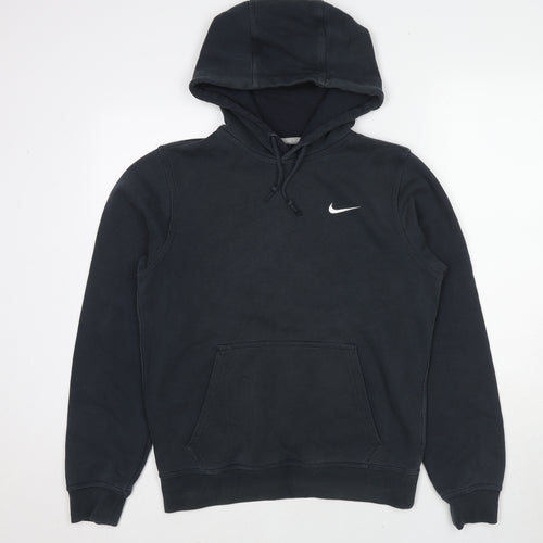 Nike Mens Black Cotton Pullover Hoodie Size S