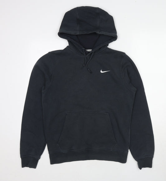 Nike Mens Black Cotton Pullover Hoodie Size S