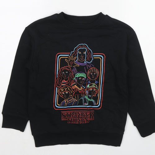 Netflix Boys Black Polyester Pullover Sweatshirt Size 7-8 Years Pullover - Stranger Things