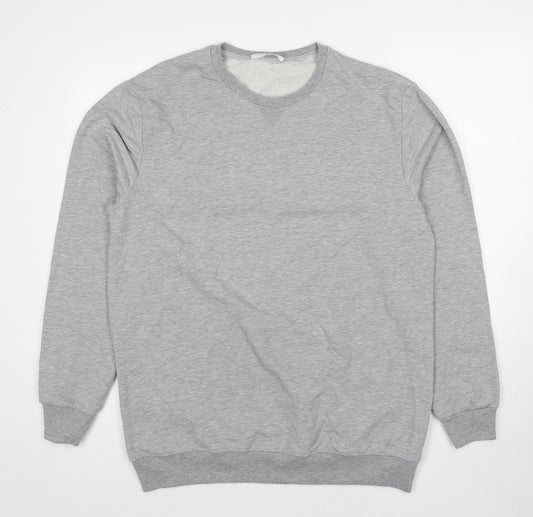 Hann Brooks Womens Grey Cotton Pullover Sweatshirt Size 2XL Pullover