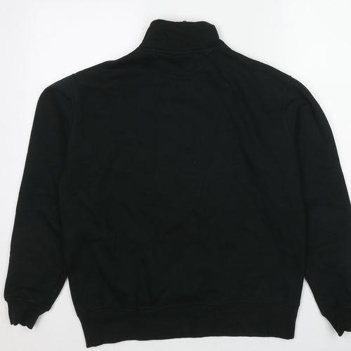 Zara Mens Black Polyester Pullover Sweatshirt Size M
