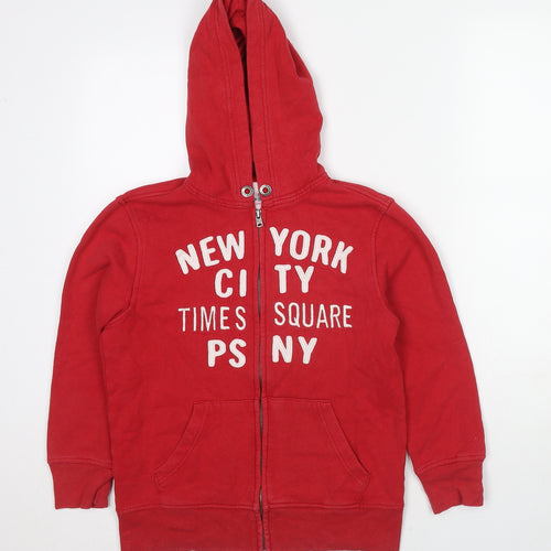 Aeropostale Boys Red Cotton Full Zip Hoodie Size 10 Years Zip - New York City