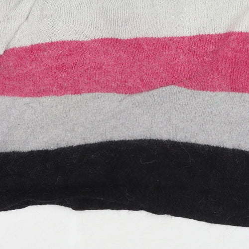 Hush Womens Multicoloured Round Neck Striped Polyamide Pullover Jumper Size M
