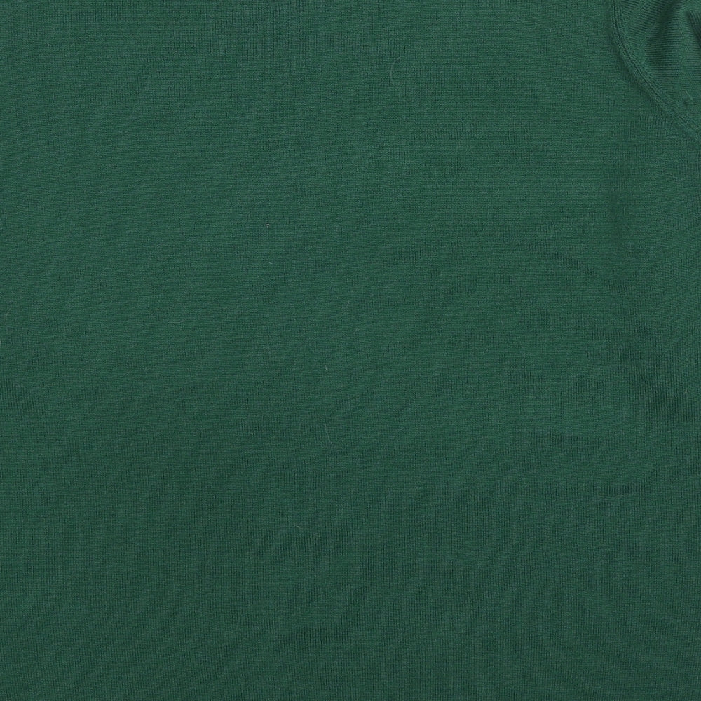 Livergy Mens Green Round Neck Acrylic Pullover Jumper Size L Long Sleeve - HO HO HO!