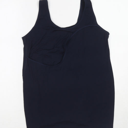Marks and Spencer Womens Blue Polyester Basic Tank Size 18 Round Neck
