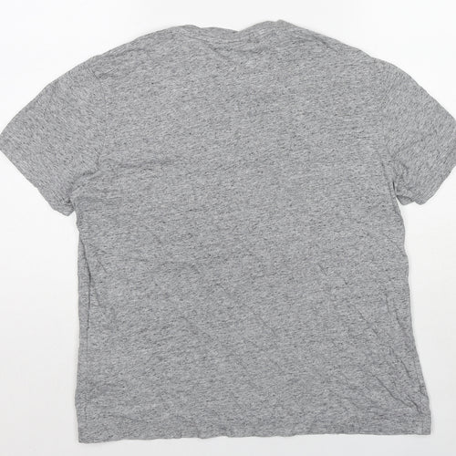 Champion Mens Grey Cotton T-Shirt Size S Round Neck