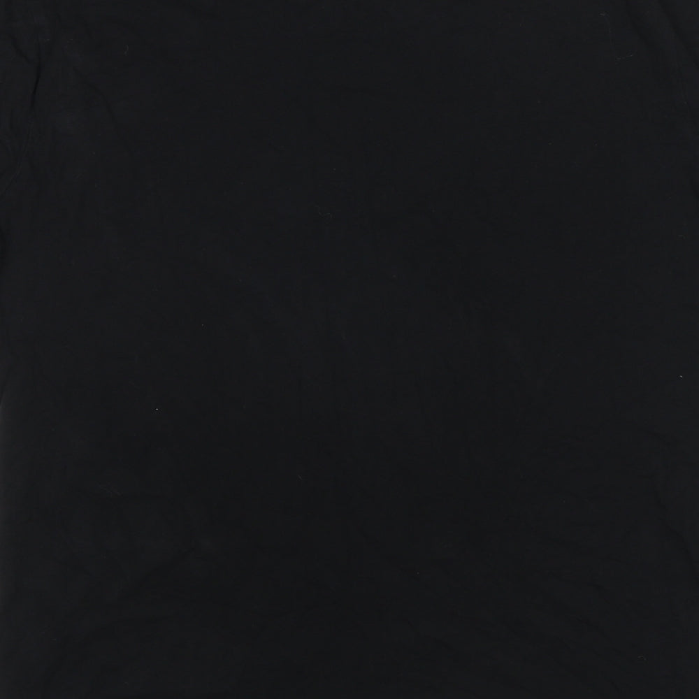 C Unique Creation Mens Black Cotton T-Shirt Size M Round Neck - Skull print