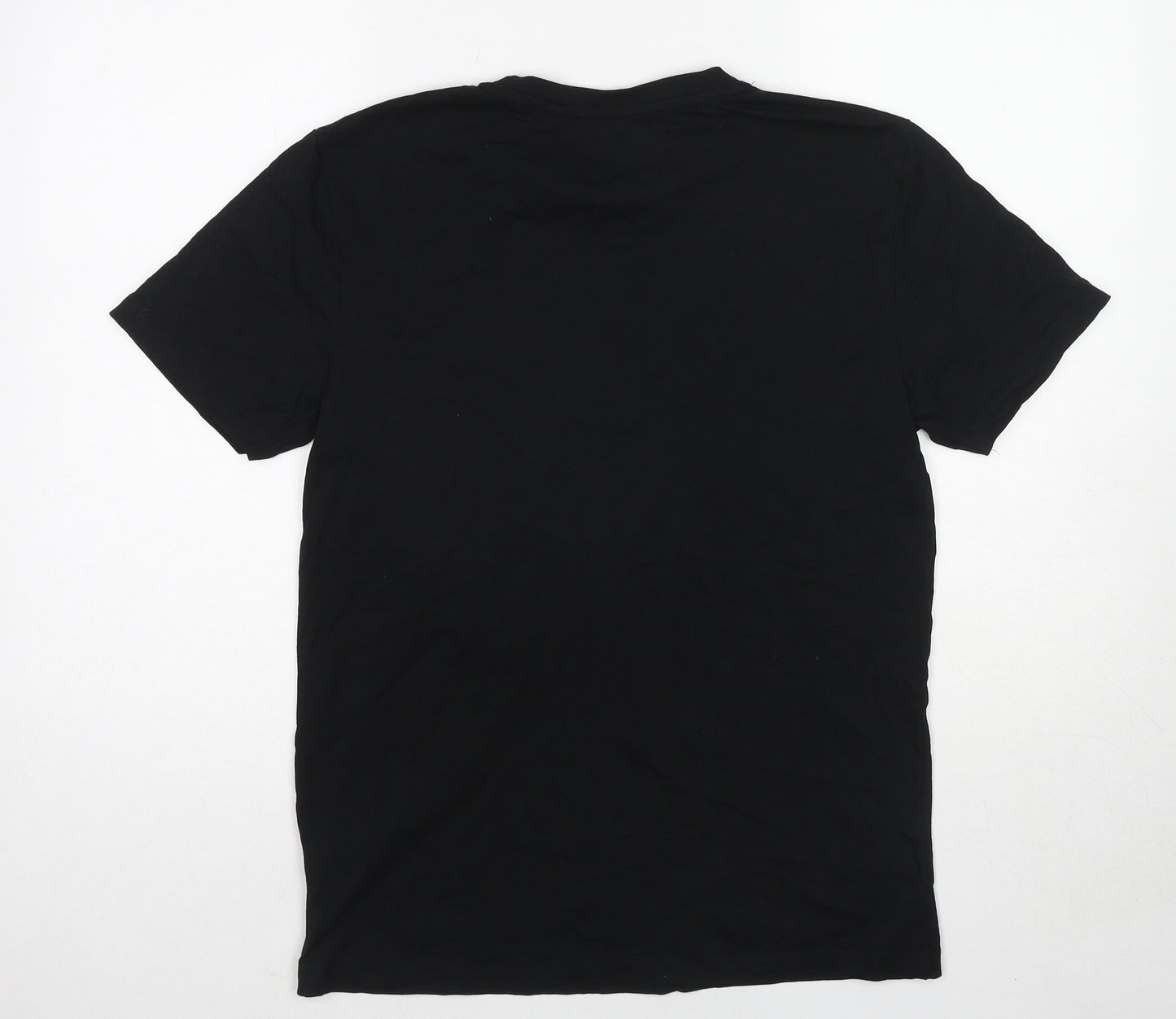 NEXT Mens Black Cotton T-Shirt Size M Round Neck