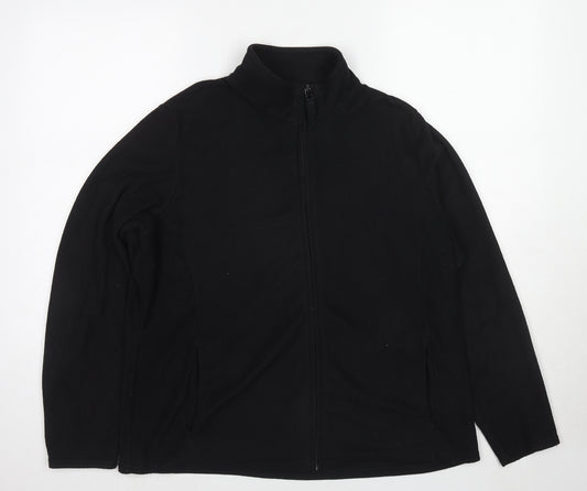 Marks and Spencer Womens Black Jacket Size 20 Zip