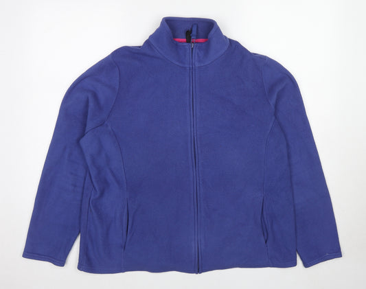 Marks and Spencer Womens Purple Jacket Size 20 Zip
