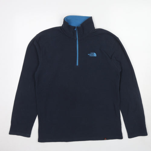 The North Face Mens Blue Polyester Henley Sweatshirt Size S