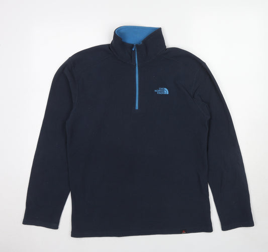 The North Face Mens Blue Polyester Henley Sweatshirt Size S