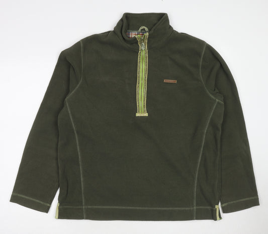 Portwest Mens Green Polyester Henley Sweatshirt Size L