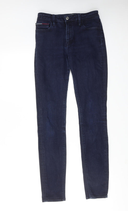 Tommy Hilfiger Mens Blue Cotton Skinny Jeans Size 28 in L32 in Regular Zip