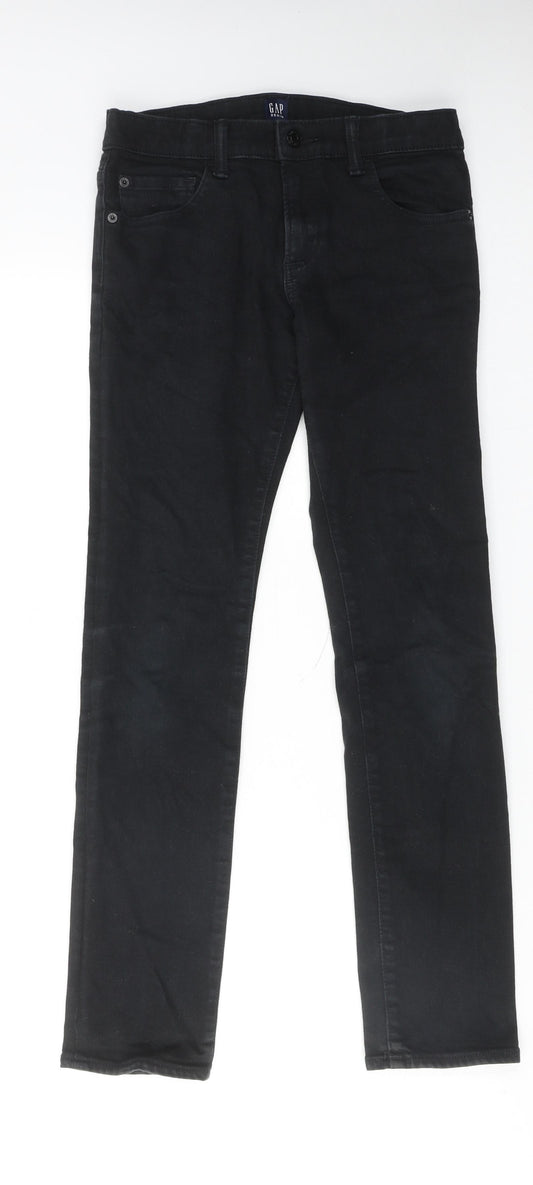 Gap Womens Black Cotton Skinny Jeans Size 14 Regular Zip