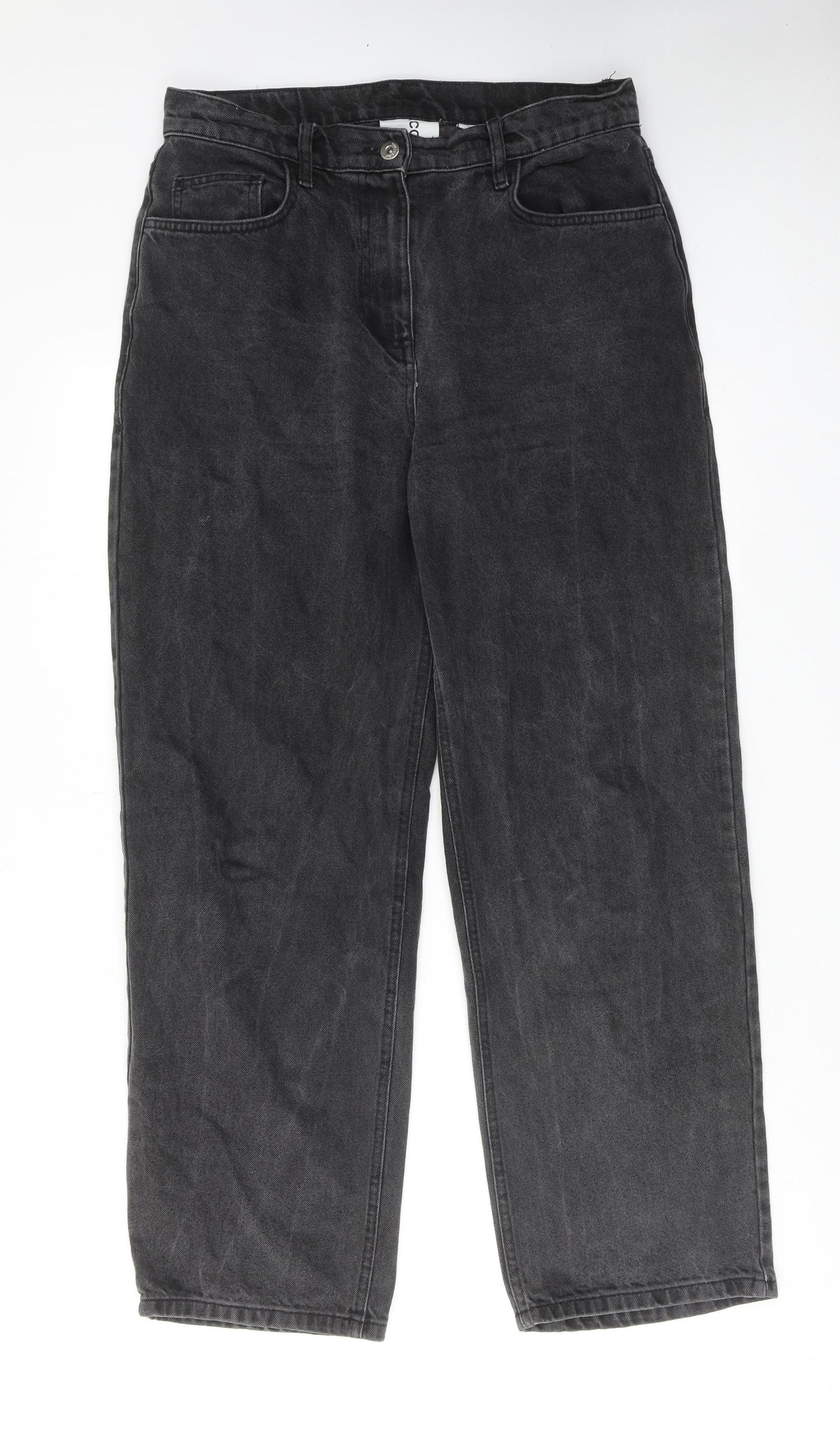 COLLUSION Womens Black Cotton Straight Jeans Size 32 in L30 in Regular Zip