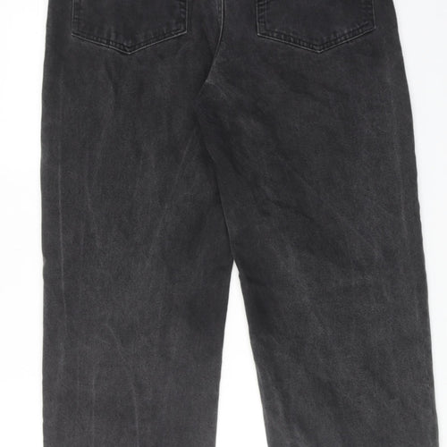 COLLUSION Womens Black Cotton Straight Jeans Size 32 in L30 in Regular Zip