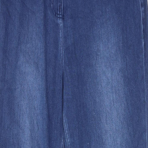 NEXT Womens Blue Cotton Jegging Jeans Size 16 Regular Zip