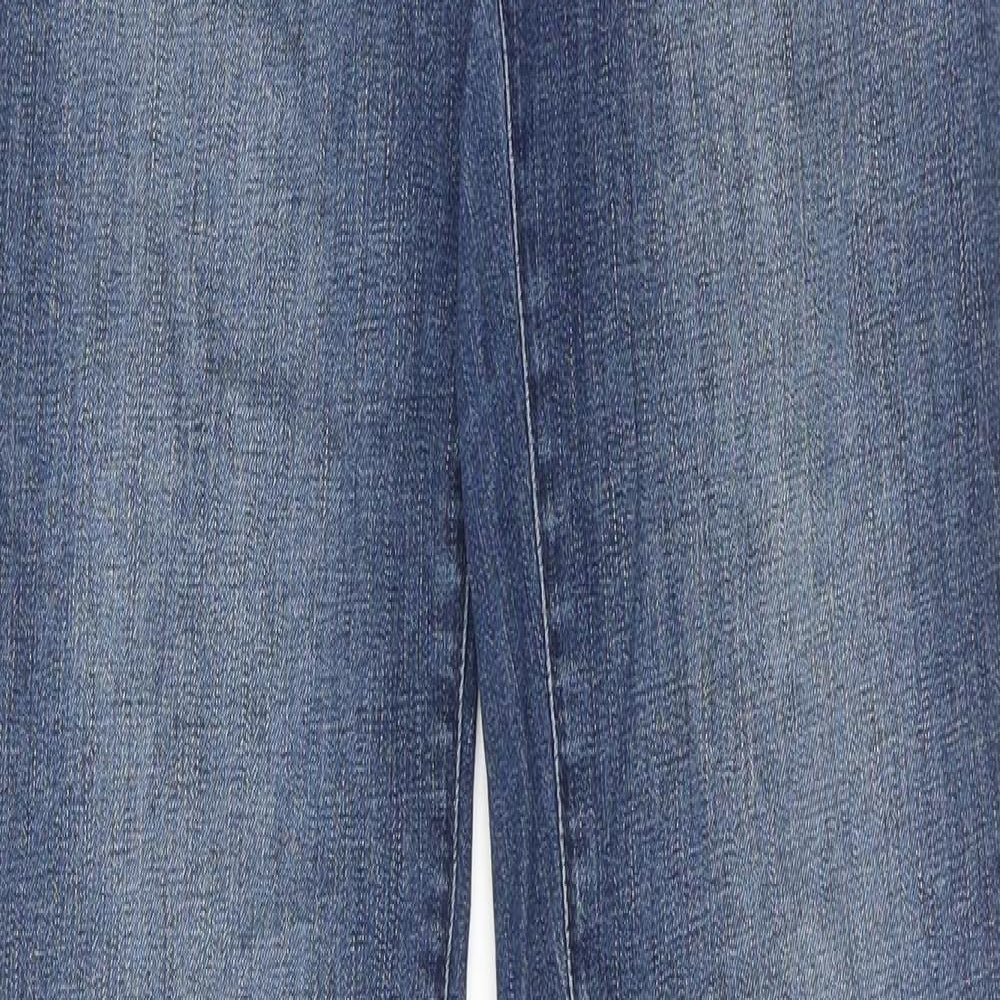 Zara Womens Blue Cotton Skinny Jeans Size 8 Regular Zip