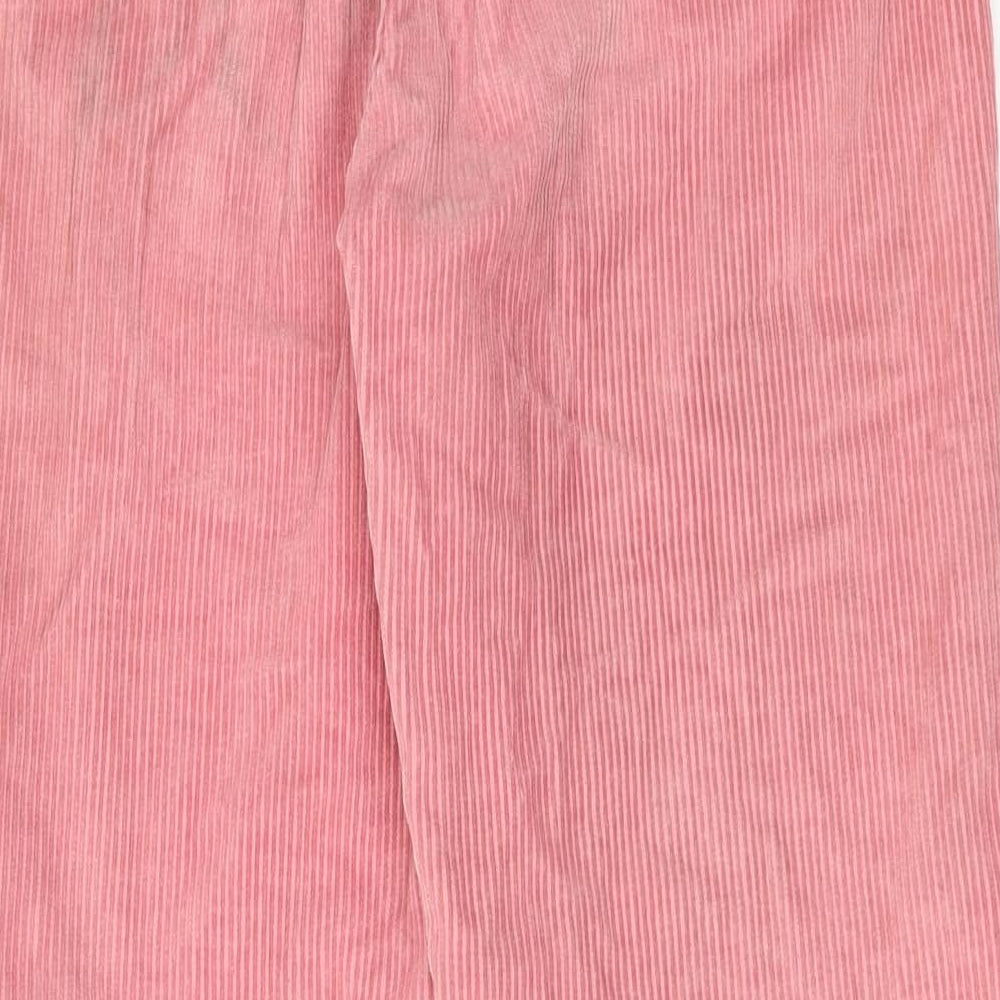 Miss Selfridge Womens Pink Cotton Trousers Size 12 Regular Zip