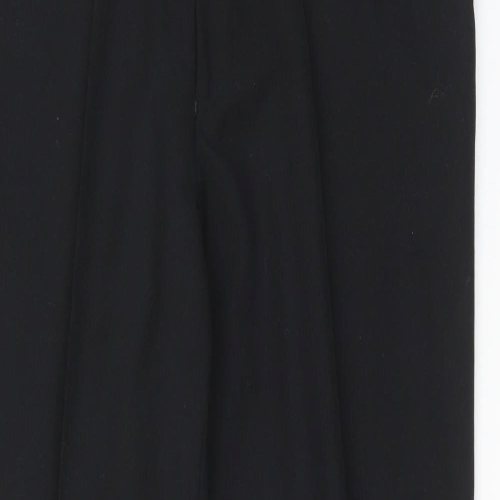 New Look Mens Black Polyester Dress Pants Trousers Size 34 in Regular Zip - Short Length