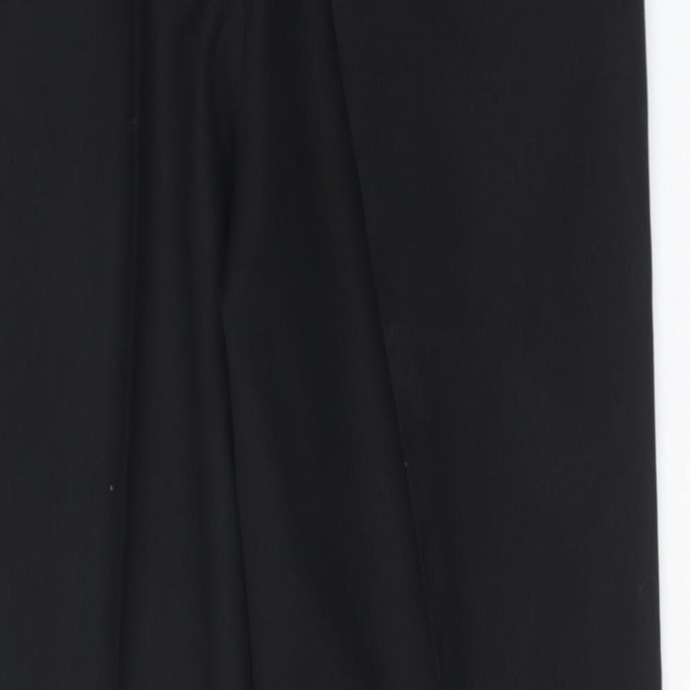 New Look Mens Black Polyester Dress Pants Trousers Size 34 in Regular Zip - Short Length