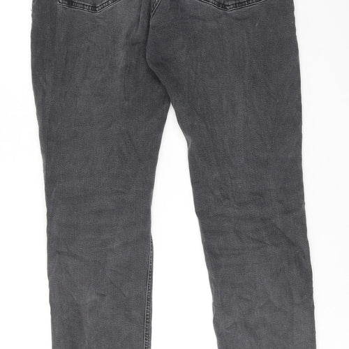 A-Frame Mens Grey Cotton Skinny Jeans Size 36 in Slim Zip