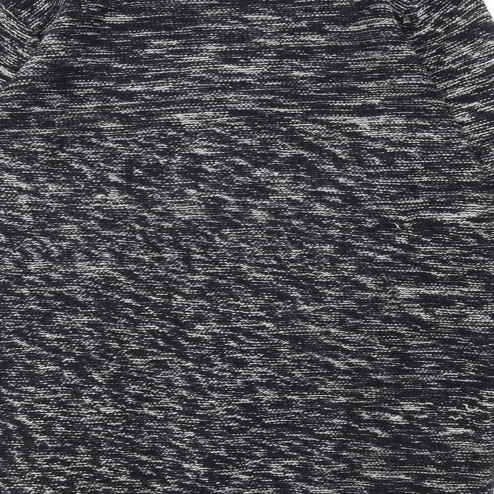 Isona Mens Black Round Neck Acrylic Pullover Jumper Size XL Long Sleeve