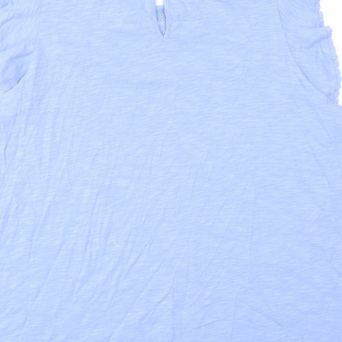 Marks and Spencer Womens Blue Cotton Basic Tank Size 20 Round Neck