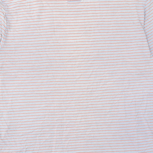 Fat Face Mens Blue Striped Cotton T-Shirt Size XL Round Neck