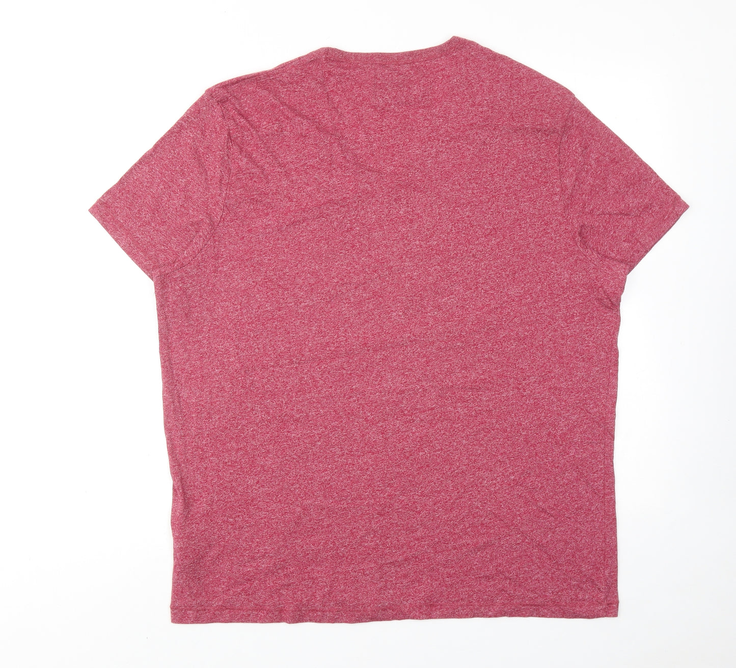 Burton Mens Pink Cotton T-Shirt Size XL V-Neck