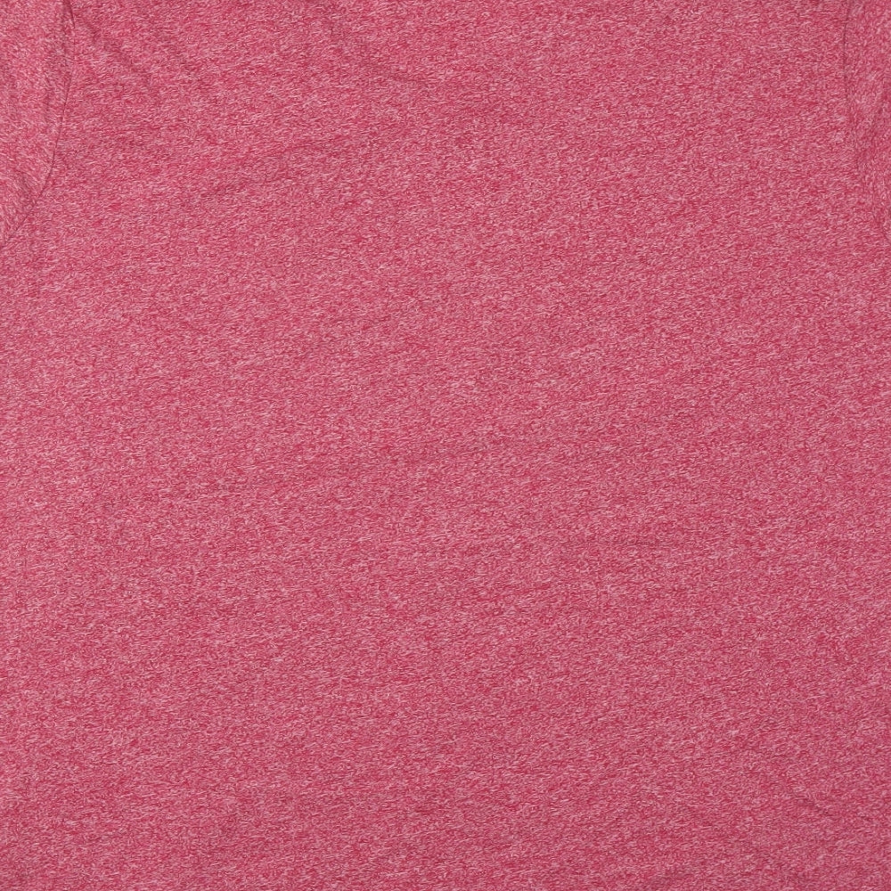 Burton Mens Pink Cotton T-Shirt Size XL V-Neck