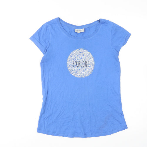 Craghoppers Womens Blue Cotton Basic T-Shirt Size 10 Round Neck - Explore