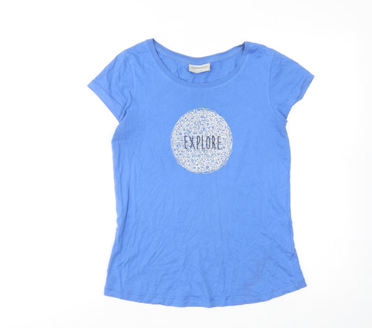 Craghoppers Womens Blue Cotton Basic T-Shirt Size 10 Round Neck - Explore