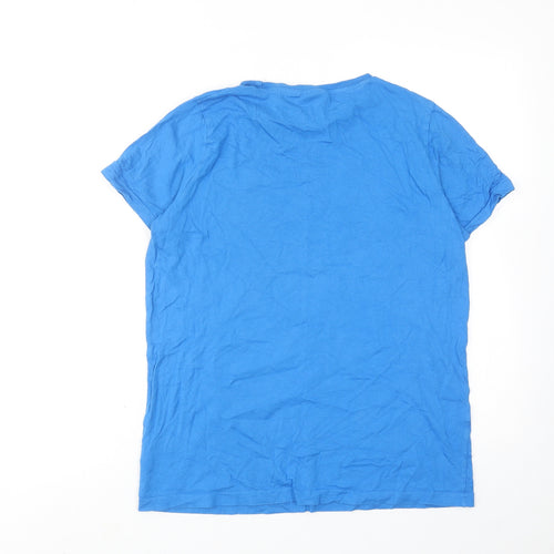 Minecraft Boys Blue Cotton Basic T-Shirt Size 13-14 Years Round Neck Pullover - Creepers Never Sleep