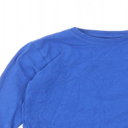 NEXT Boys Blue Cotton Basic T-Shirt Size 6 Years Round Neck Pullover