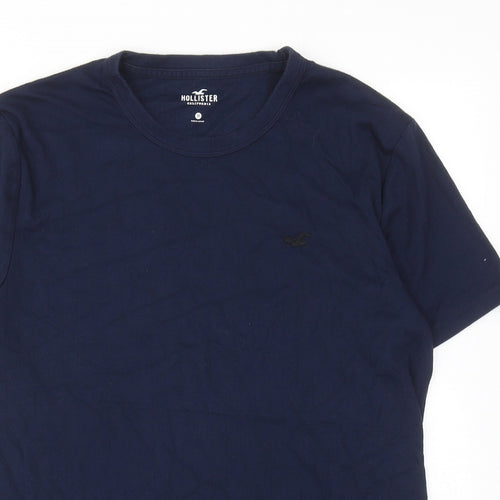 Hollister Mens Blue Cotton T-Shirt Size M Round Neck