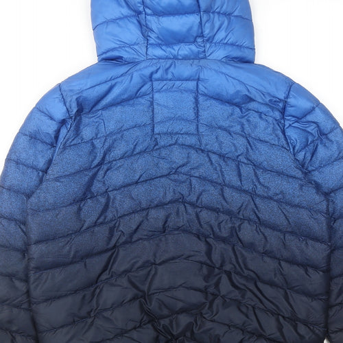 Marks and Spencer Boys Blue Quilted Jacket Size 10-11 Years Zip