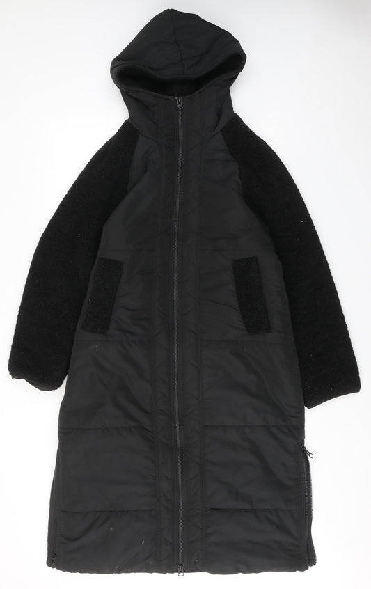 Carolyn Donnelly Womens Black Quilted Coat Size S Zip