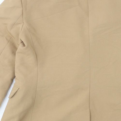 Bershka Womens Beige Polyester Jacket Blazer Size M