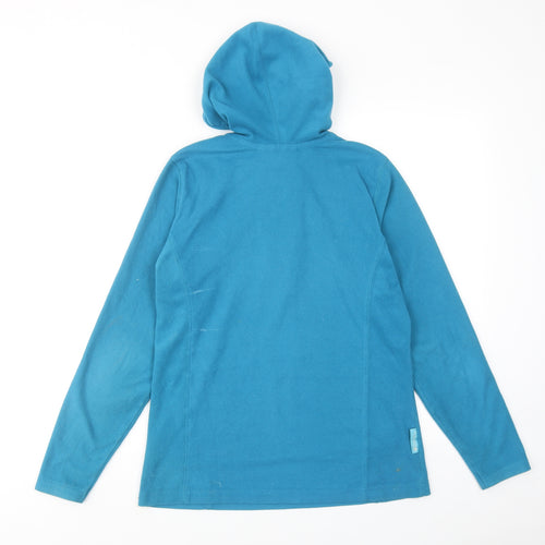 Mountain Warehouse Womens Blue Polyester Pullover Hoodie Size 10 Zip