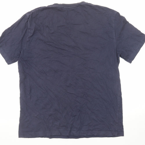 EDC Mens Blue Cotton T-Shirt Size 2XL Round Neck - Vintage EDC brand