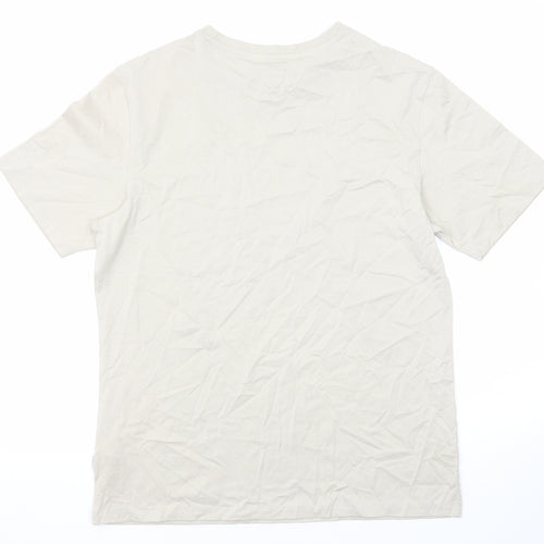 Autograph Mens Beige Cotton T-Shirt Size M Round Neck