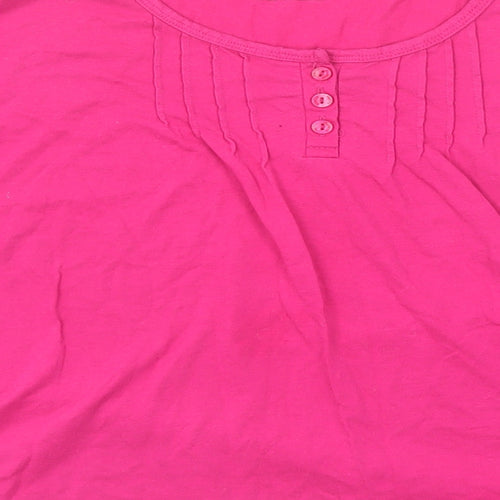 Pretty Secrets Womens Pink Polyester Basic T-Shirt Size 16 Boat Neck - Size 16-18
