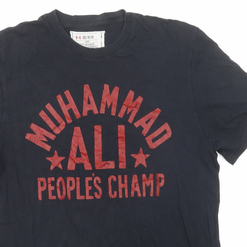 Under armour Mens Black Polyester T-Shirt Size M Round Neck - Muhammad Ali