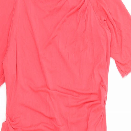 Marks and Spencer Womens Pink Polyester Shift Size 12 Round Neck Pullover
