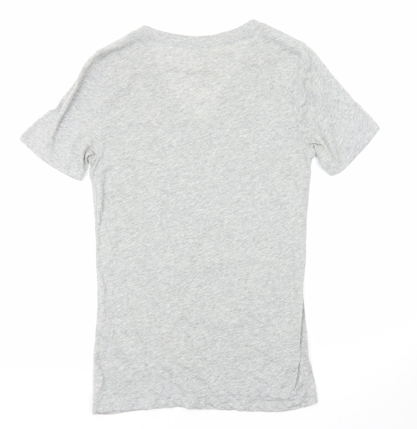 Victoria's Secret Womens Grey Cotton Basic T-Shirt Size M V-Neck - New York City