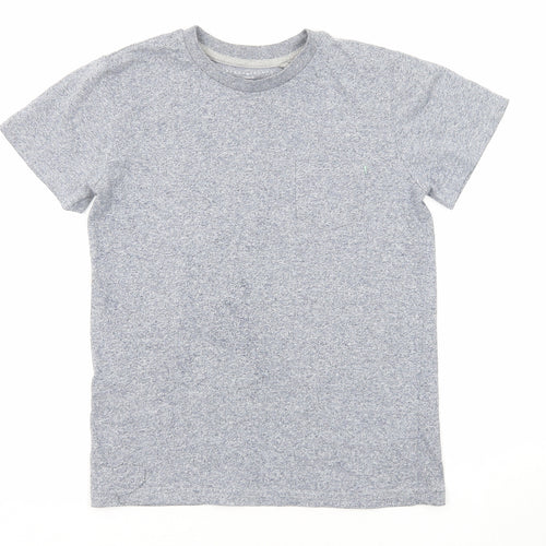 Steel & Jelly Boys Grey Cotton Basic T-Shirt Size 9-10 Years Round Neck Pullover