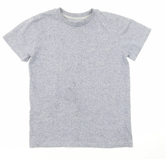 Steel & Jelly Boys Grey Cotton Basic T-Shirt Size 9-10 Years Round Neck Pullover