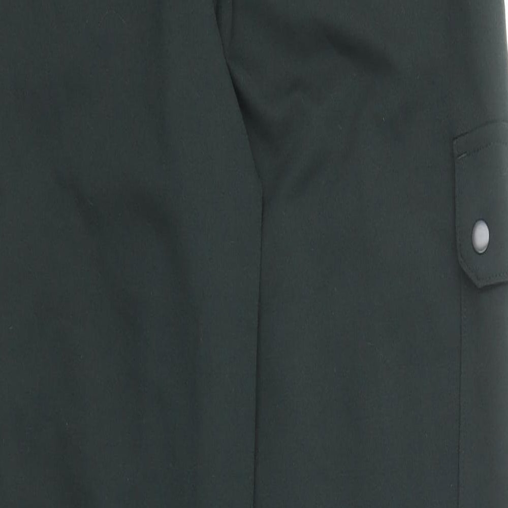 Marks and Spencer Womens Green Polyester Jogger Trousers Size 10 Regular Drawstring - Long Leg